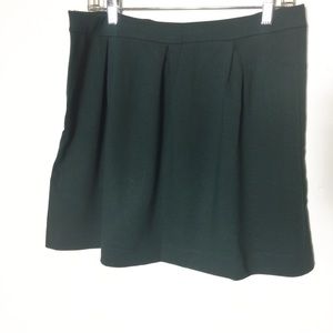 Madewell Green Bistro Pleated Mini Skirt